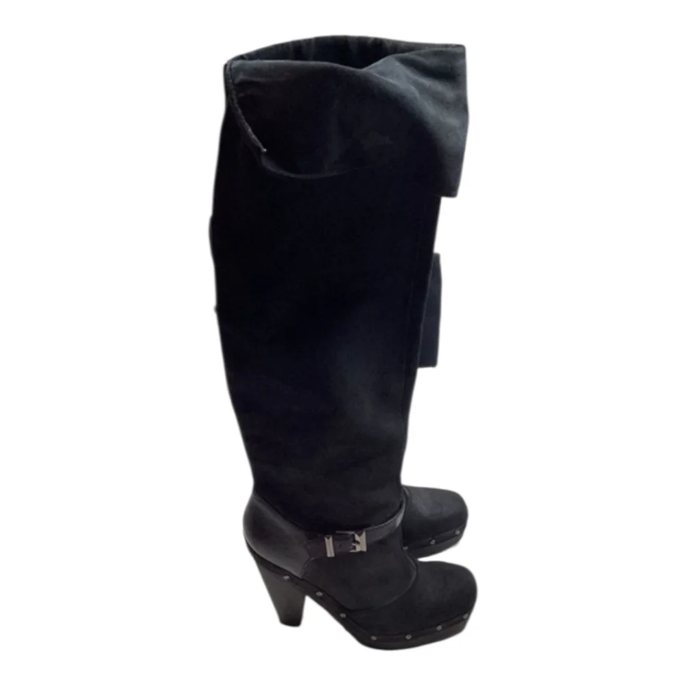 Rachel Roy Rfenkala Suede Boots Size 7 Black